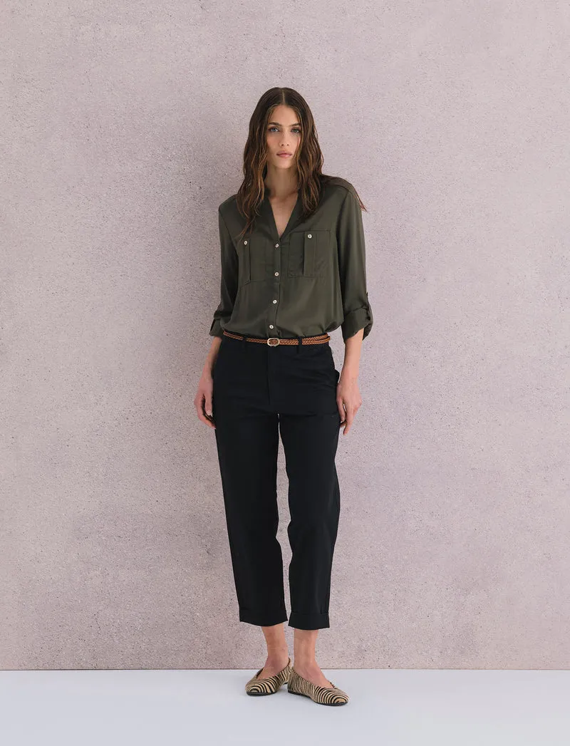 PANTALONE CHINO - Nero