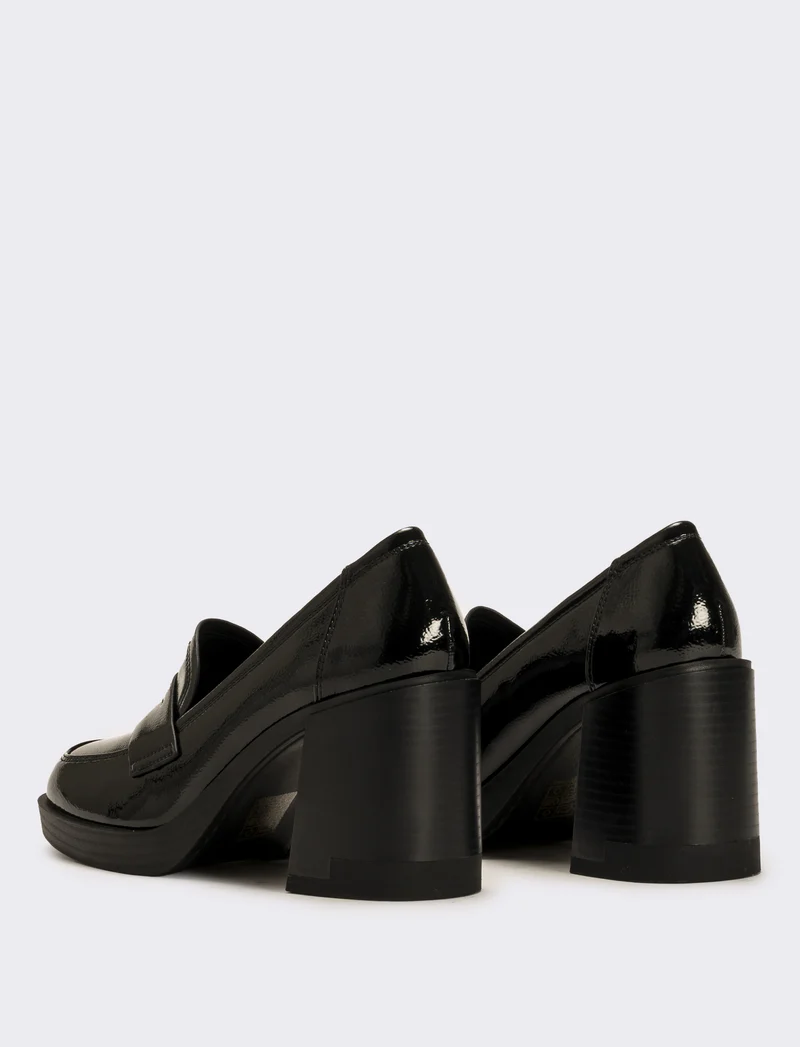 Mocassino da donna tacco alto - Nero