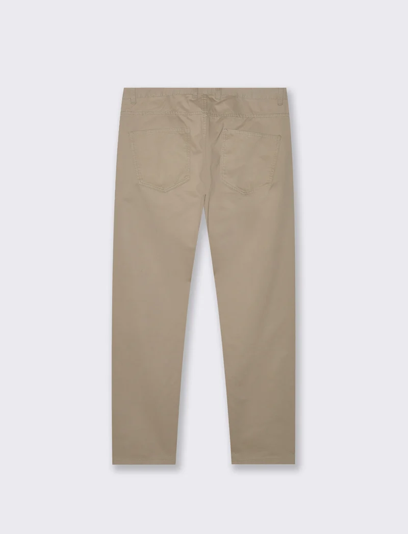 PANTALONI BASIC 5 TASCHE REGULAR FIT - Beige