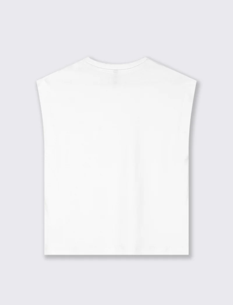 T-SHIRT A COSTE - Bianco