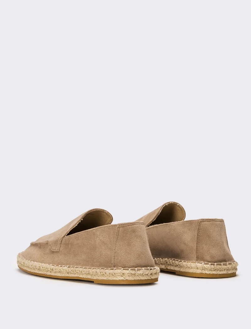 Slip-on scamosciata da uomo . - Grigio fango