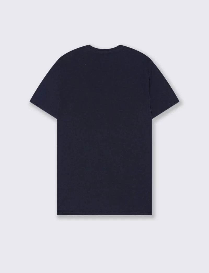 T-SHIRT BASIC IN COTONE PREMIUM REGULAR FIT - Blu
