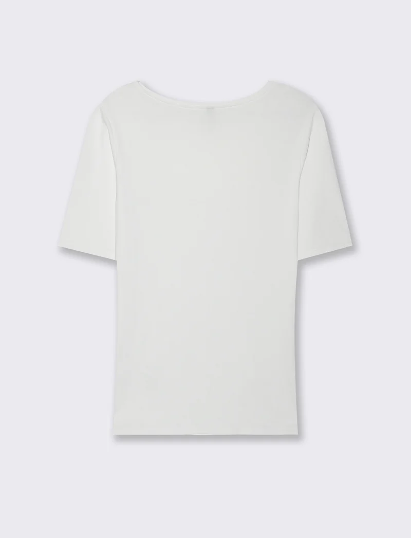 T-SHIRT CON MANICA A 3/4 - Bianco