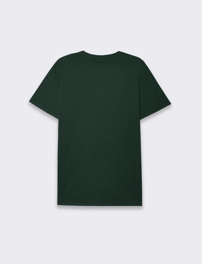 T-SHIRT BASIC IN COTONE REGULAR FIT - Verde scuro