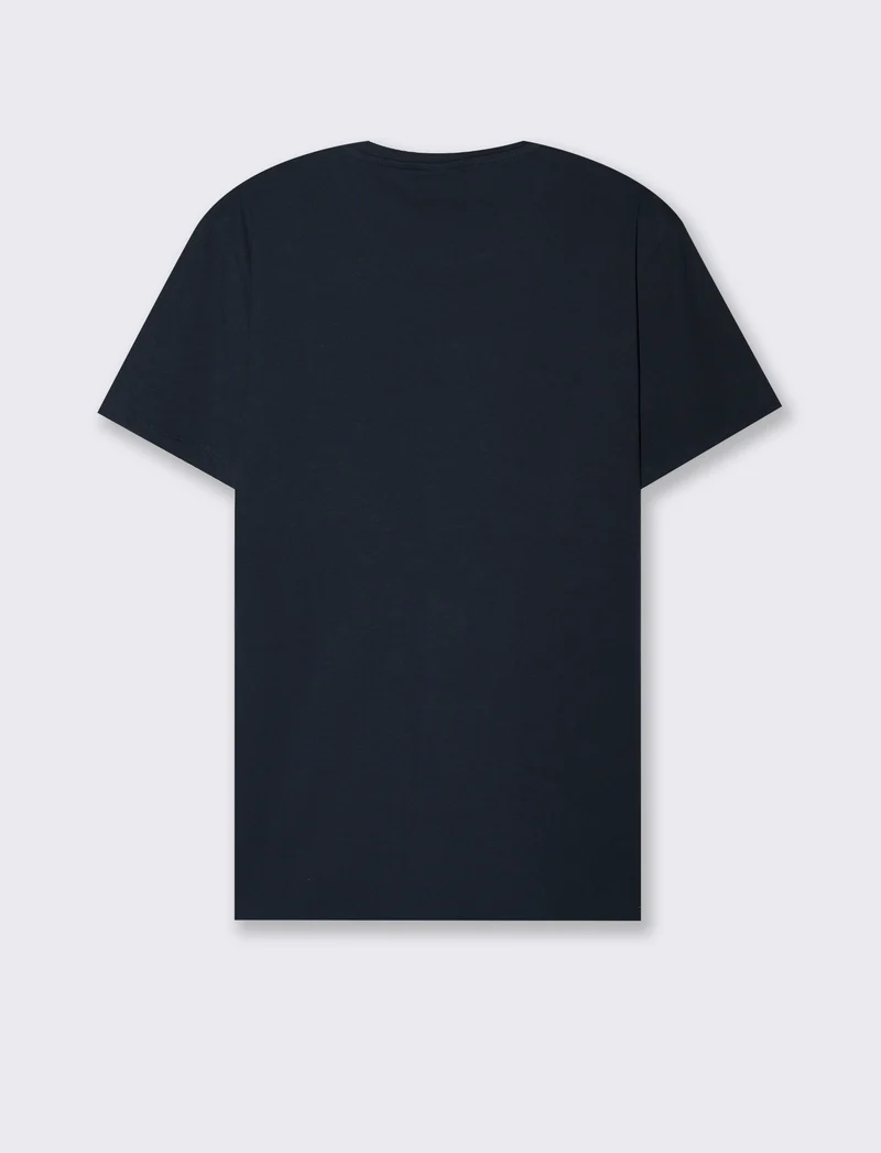 T-SHIRT BASIC IN COTONE REGULAR FIT - Blu