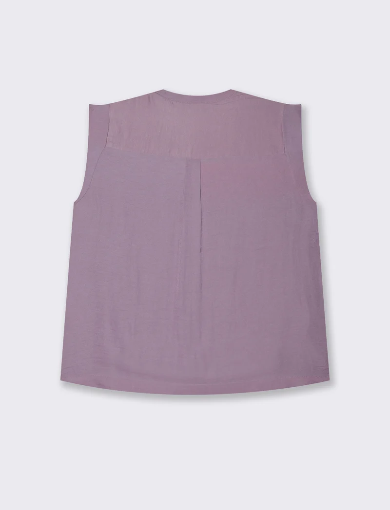 CASACCA CON SCOLLO A V - Viola malva