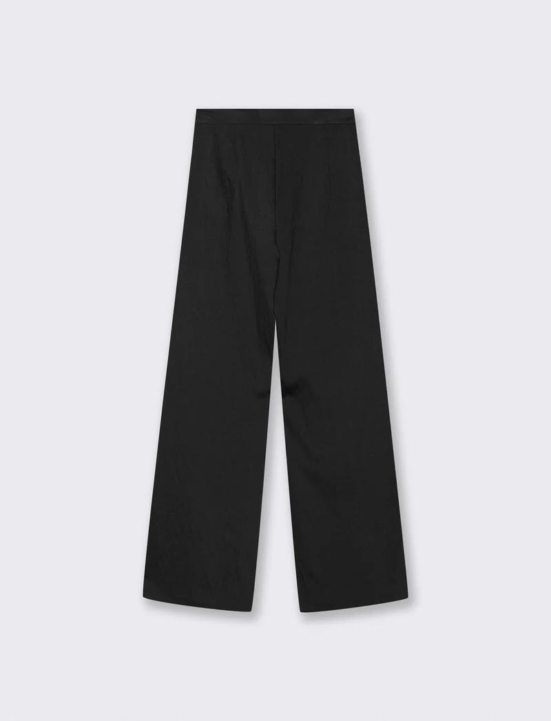 Pantalone palazzo con pences - Nero