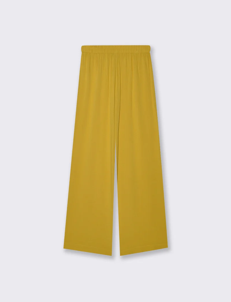 PANTALONE PALAZZO - Mostarda