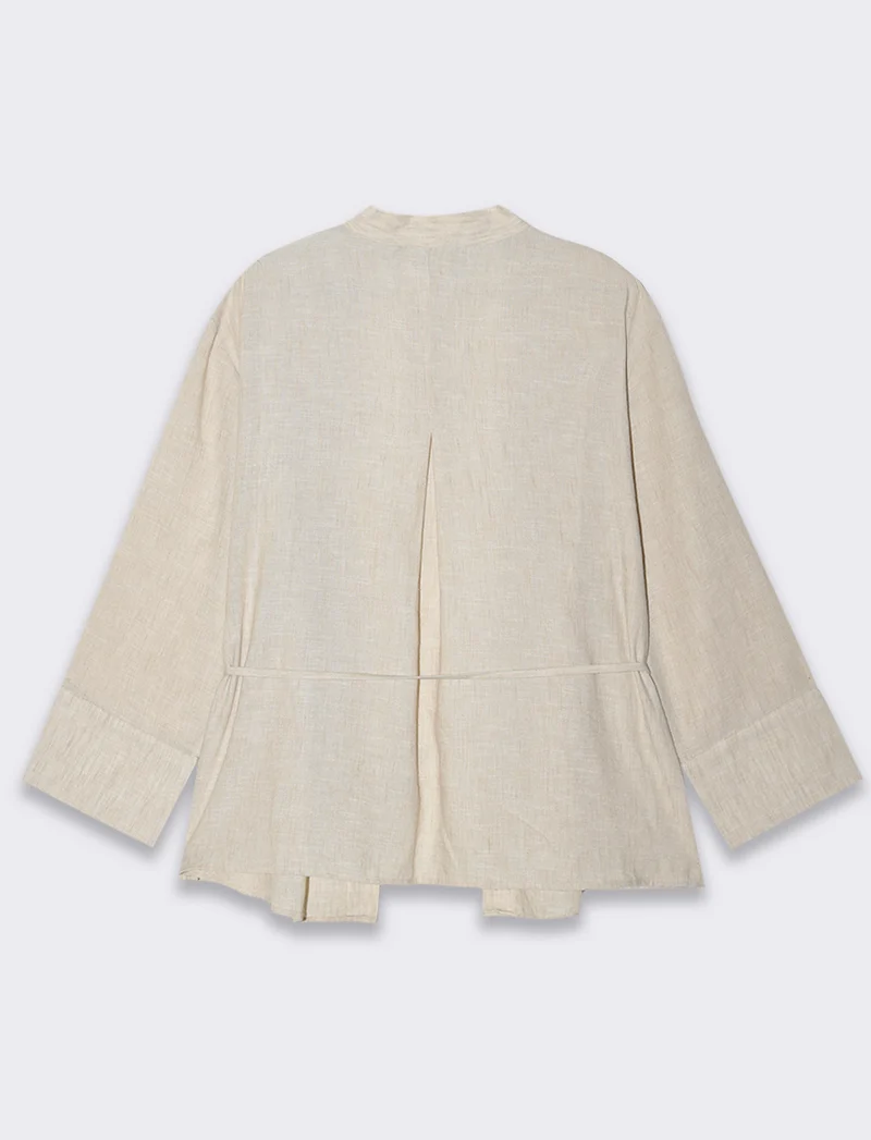 CAMICIA KIMONO - Beige corda