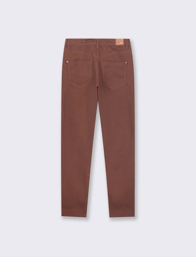 JEANS SKYNNY REGULAR WAIST - Marrone cioccolato