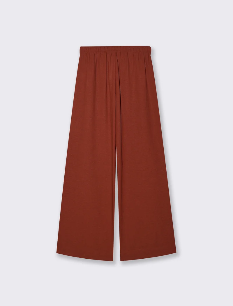 PANTALONE CON COULISSE - Marrone bruciato