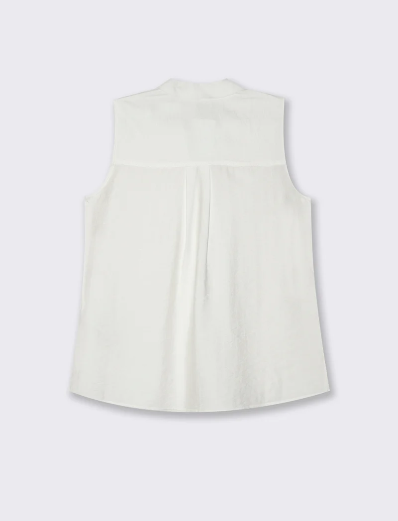 CAMICIA SMANICATA - Bianco latte