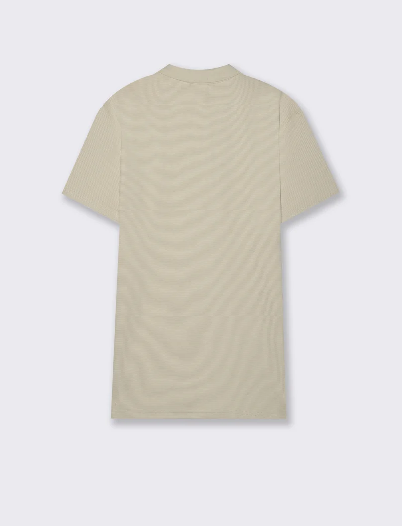 Polo in tessuto struttura ottoman da uomo - Grigio ghiaccio