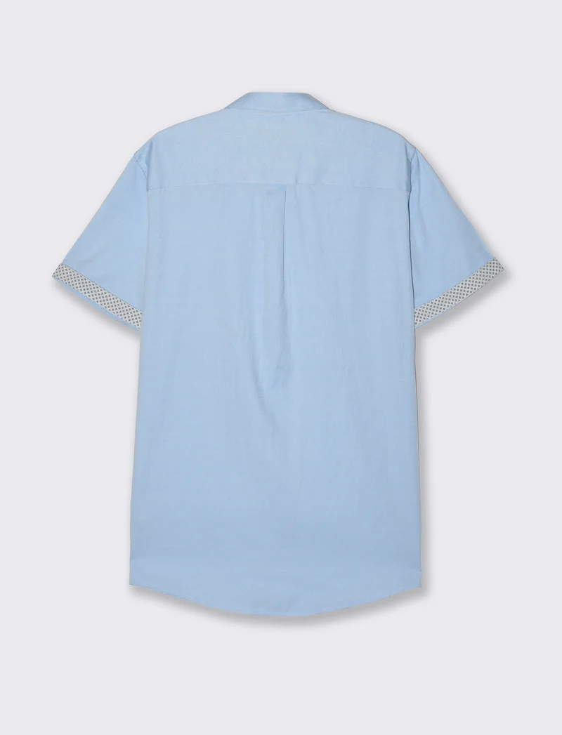 Camicia oxford regular fit da uomo - Celeste