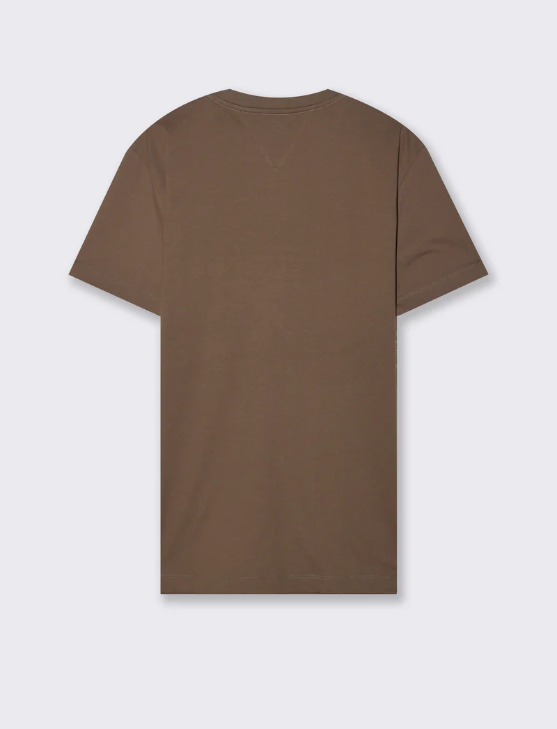 T-shirt con ricamo da uomo - Grigio fango