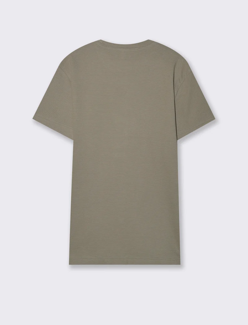 T-shirt struttura ottoman da uomo - Grigio