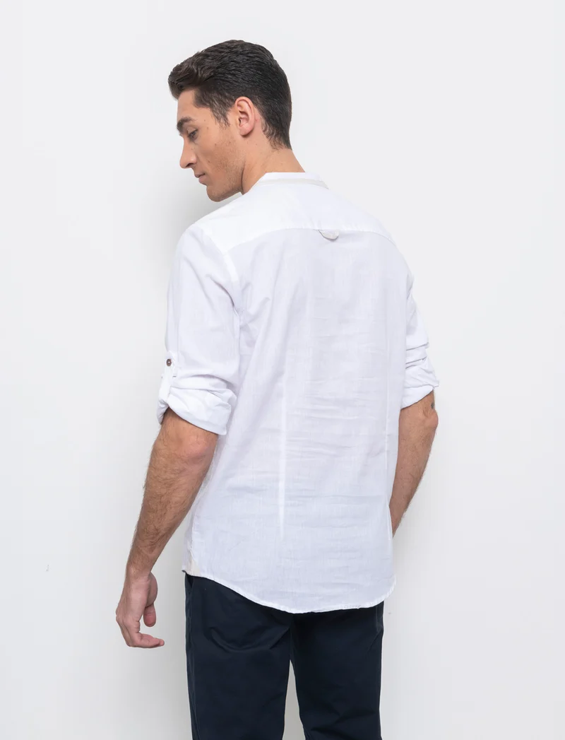 Camicia finta casacca da uomo - Bianco
