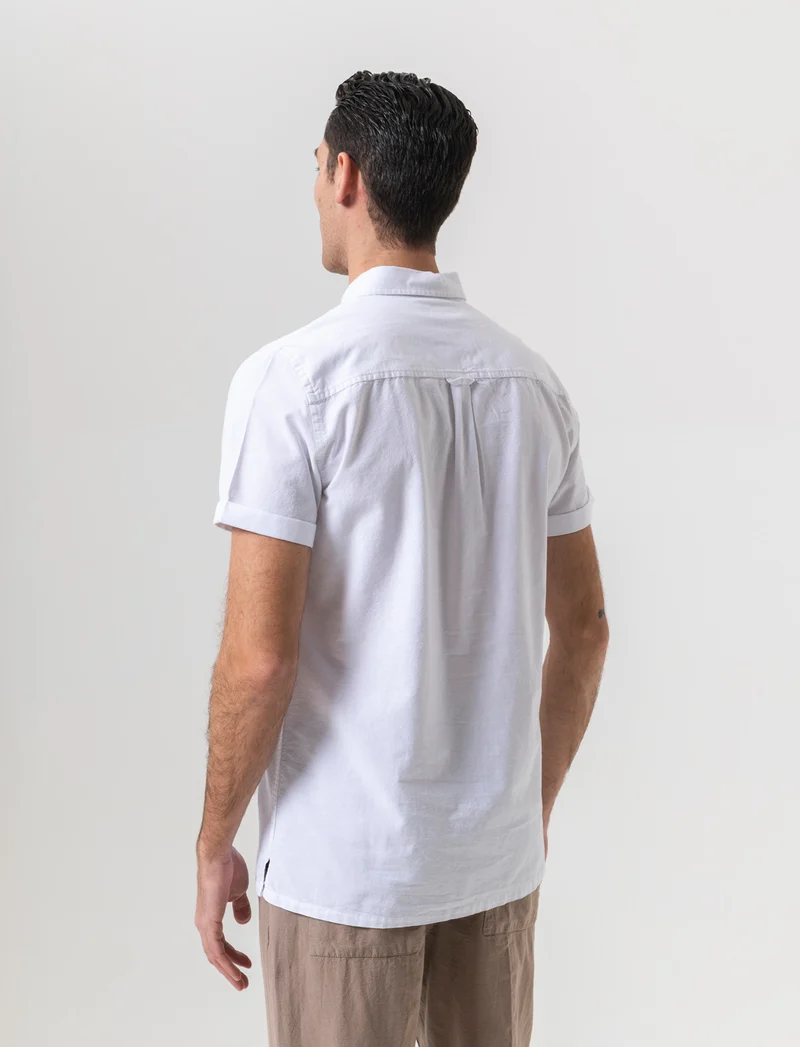 Camicia basic oxford regular fit da uomo - Bianco