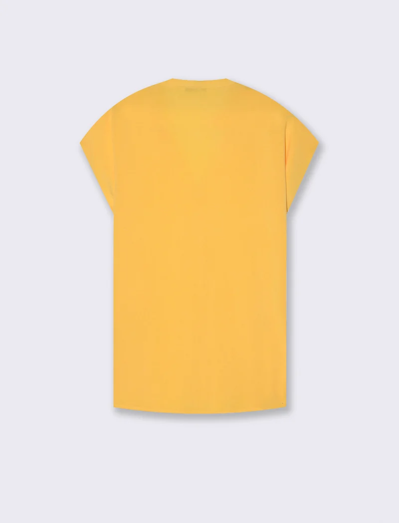 Casacca con scollo a v da donna - Giallo