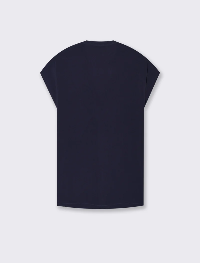 Casacca con scollo a v da donna - Blu