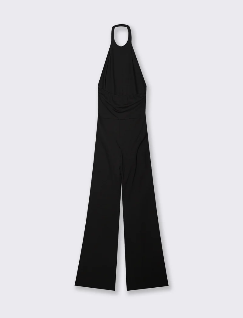 Jump suit con scollo halterneck - Nero