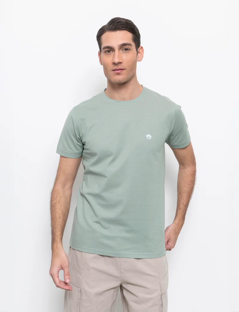 T-shirt in piquet da uomo - Verde