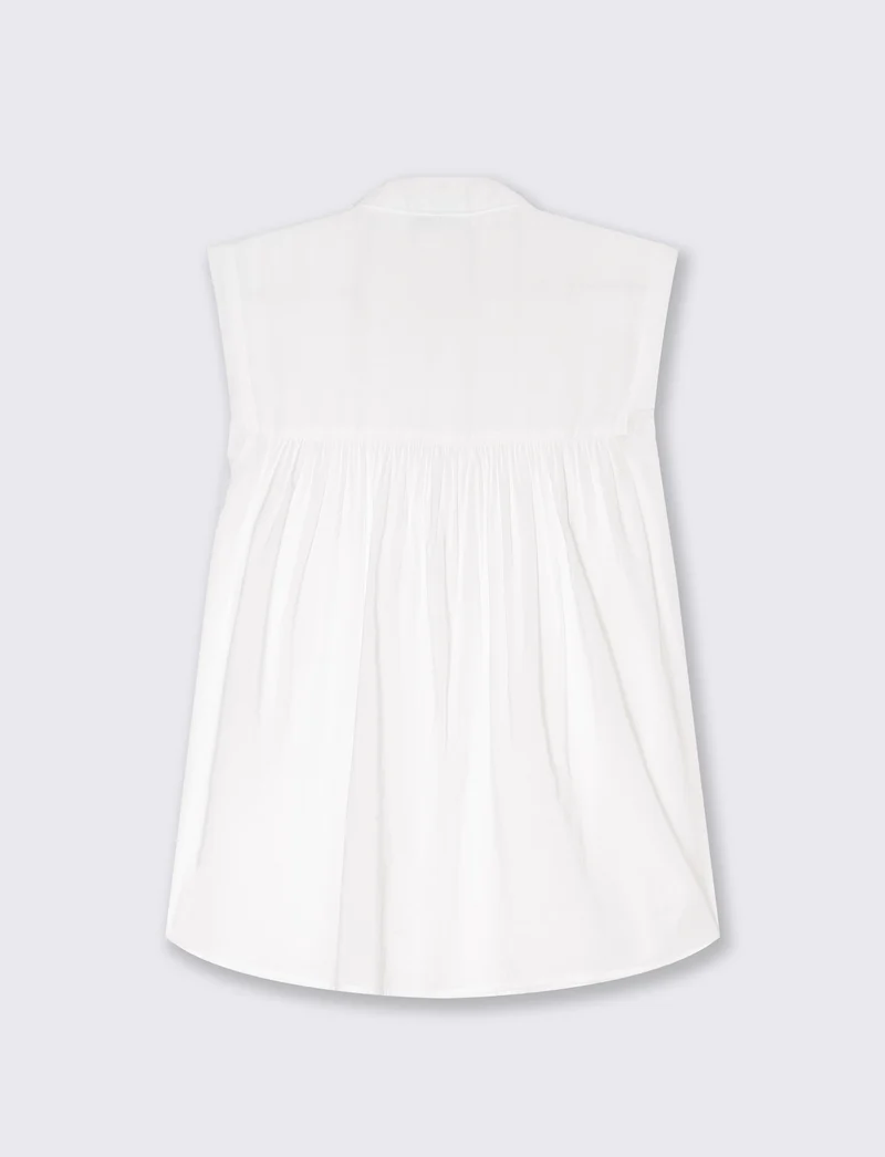 Camicia giro manica da donna - Bianco