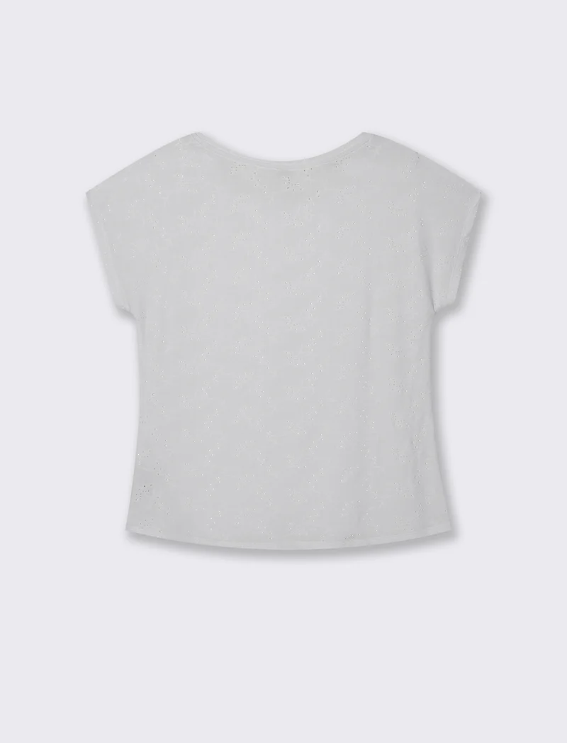 T-shirt in pizzo da donna - Bianco