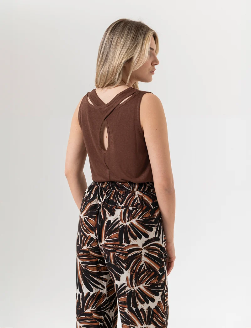Top in tessuto effetto lino da donna - Caffe'