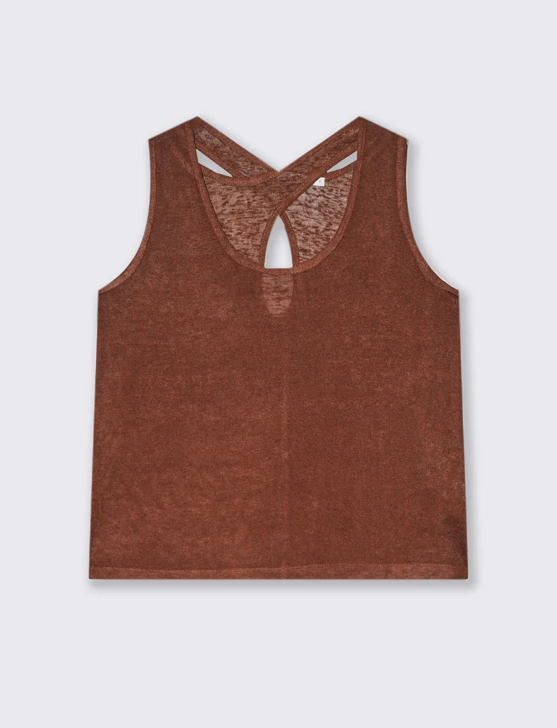 Top in tessuto effetto lino da donna - Caffe'