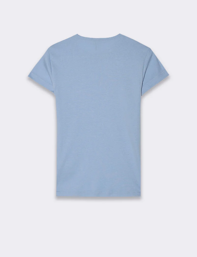 T-shirt basica da donna - Blu chiaro