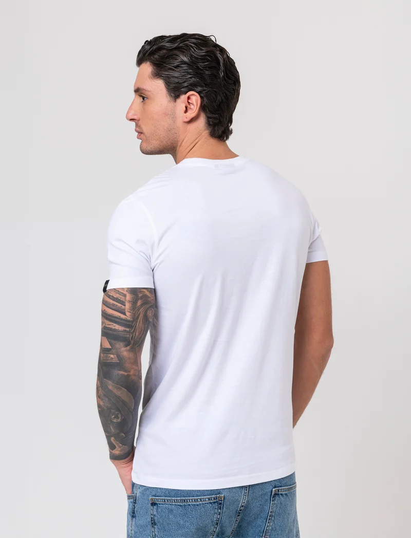 T-shirt stampa jujutsu kaisen da uomo - Bianco