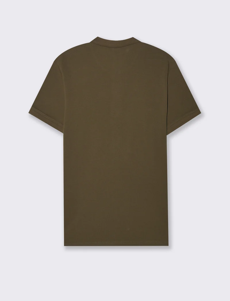 Polo basica in piquet da uomo - Verde kaki