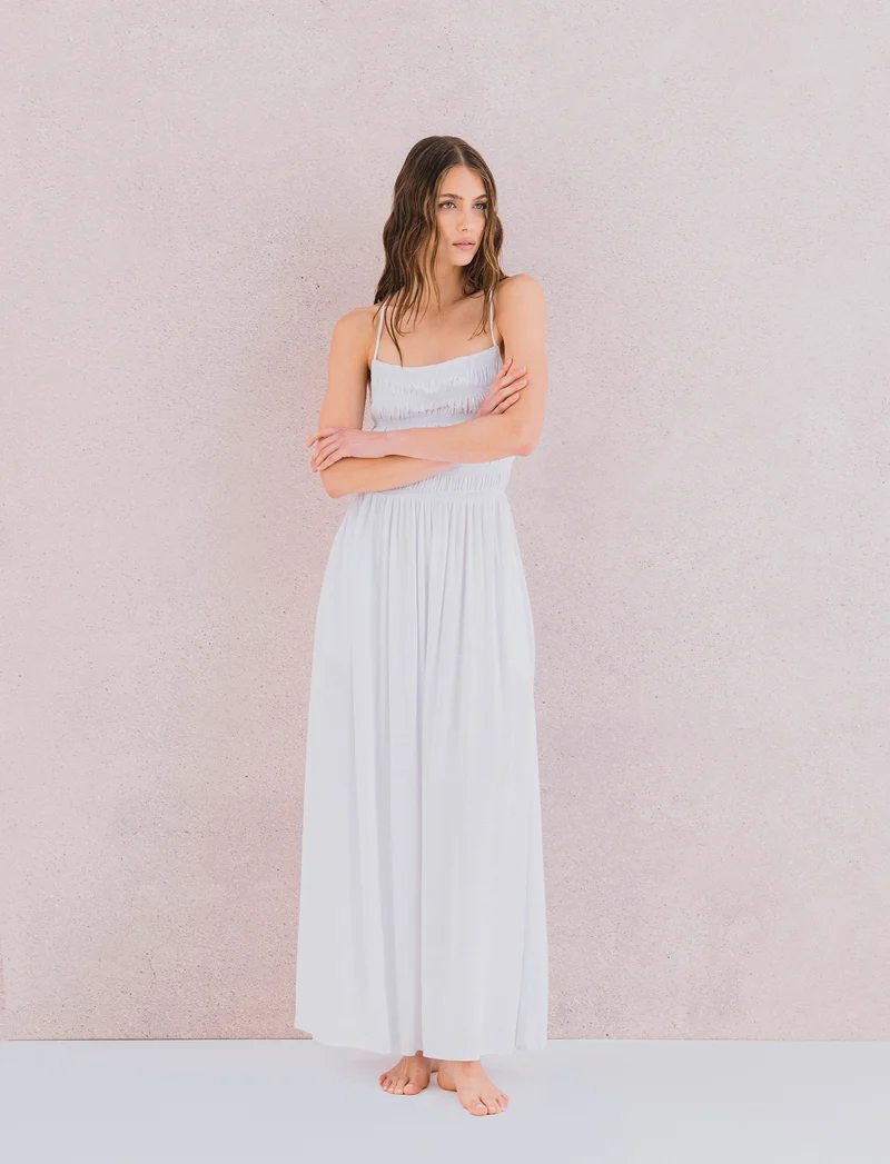 Abito con spalline da donna - Bianco
