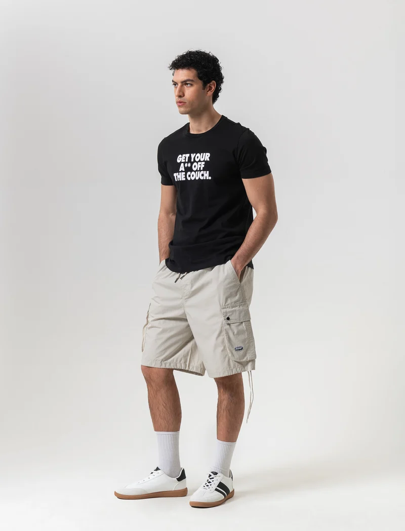 Bermuda jogger cargo relaxed fit da uomo - Grigio ghiaccio