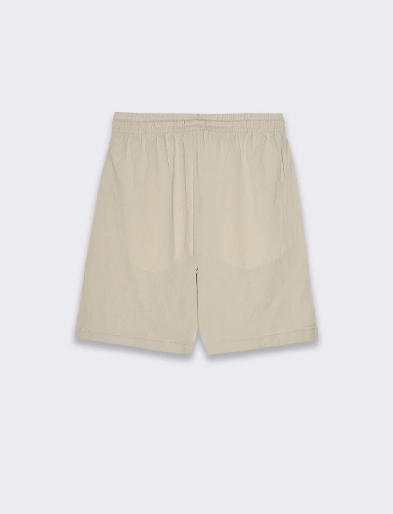 Bermuda jogger tessuto goffrato da uomo - Grigio ghiaccio