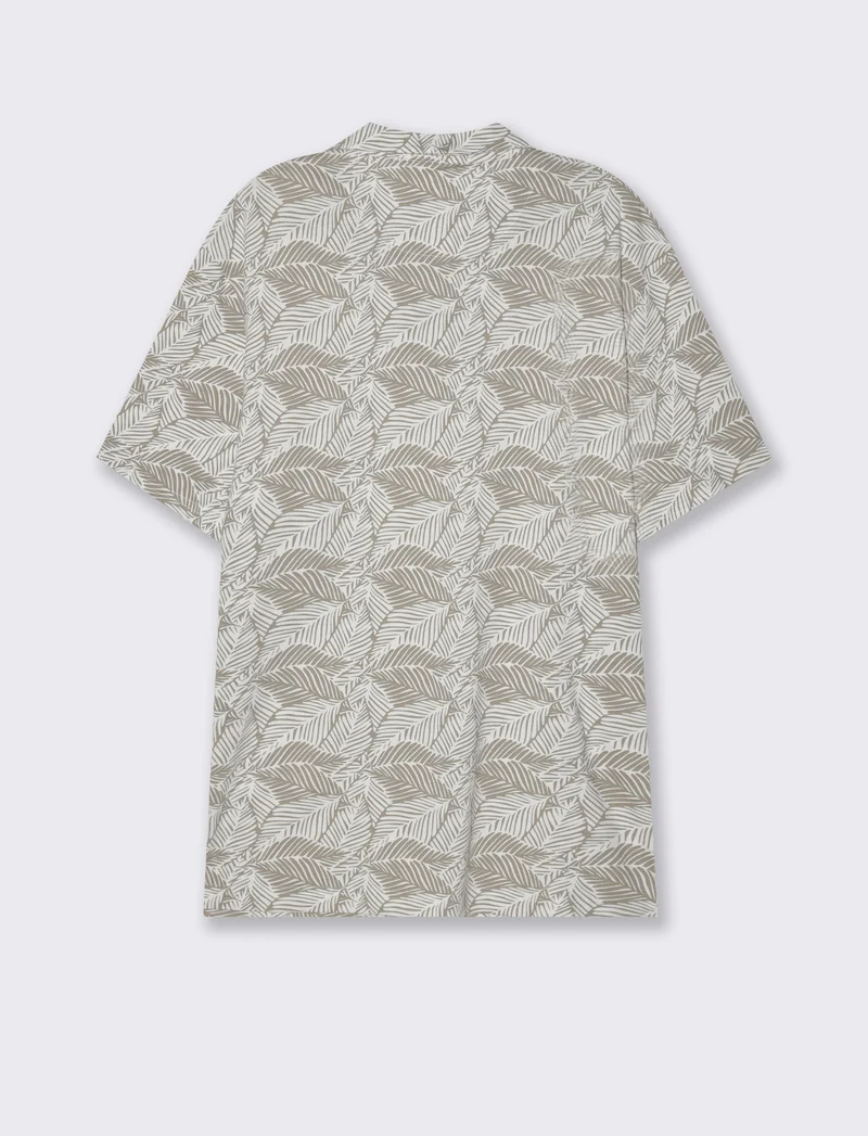 Polo in piquet all over print da uomo - Bianco