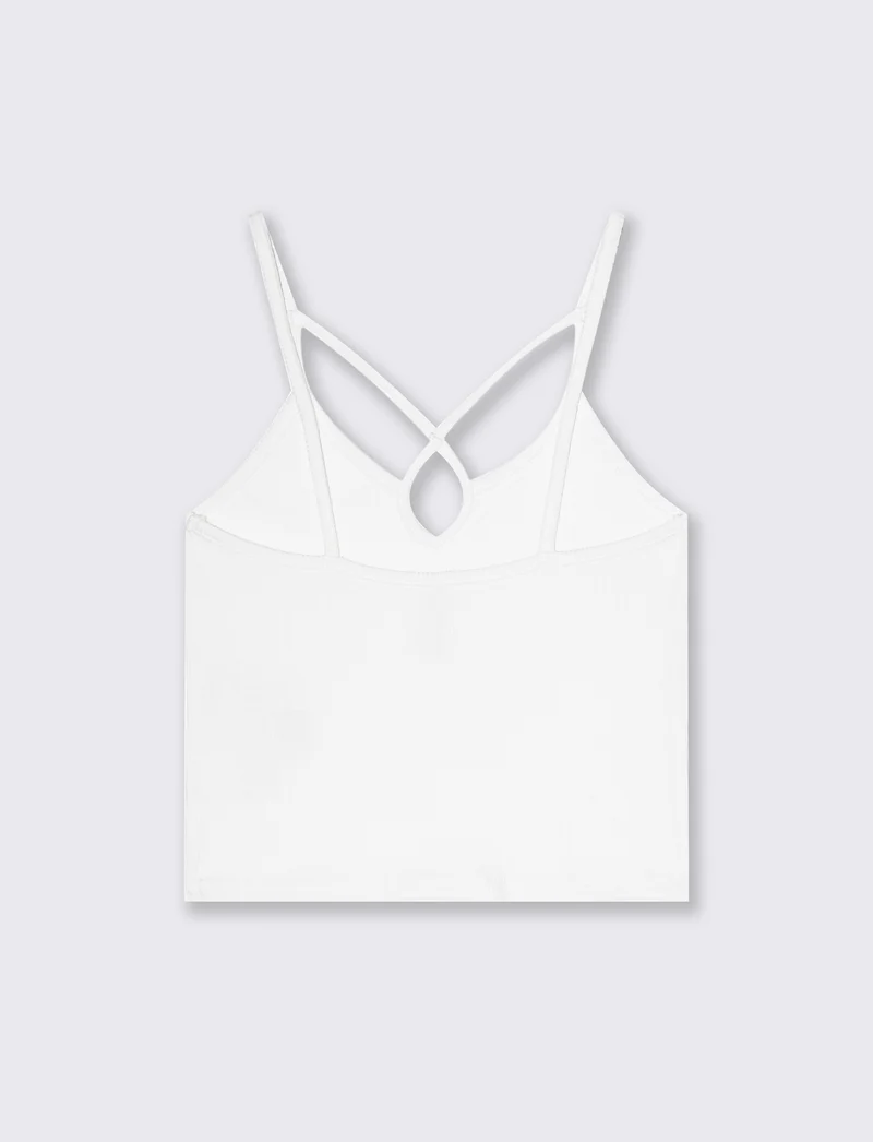 Top a costine da donna - Bianco