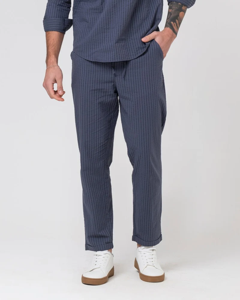Pantaloni jogger in seersucker da uomo - Avion