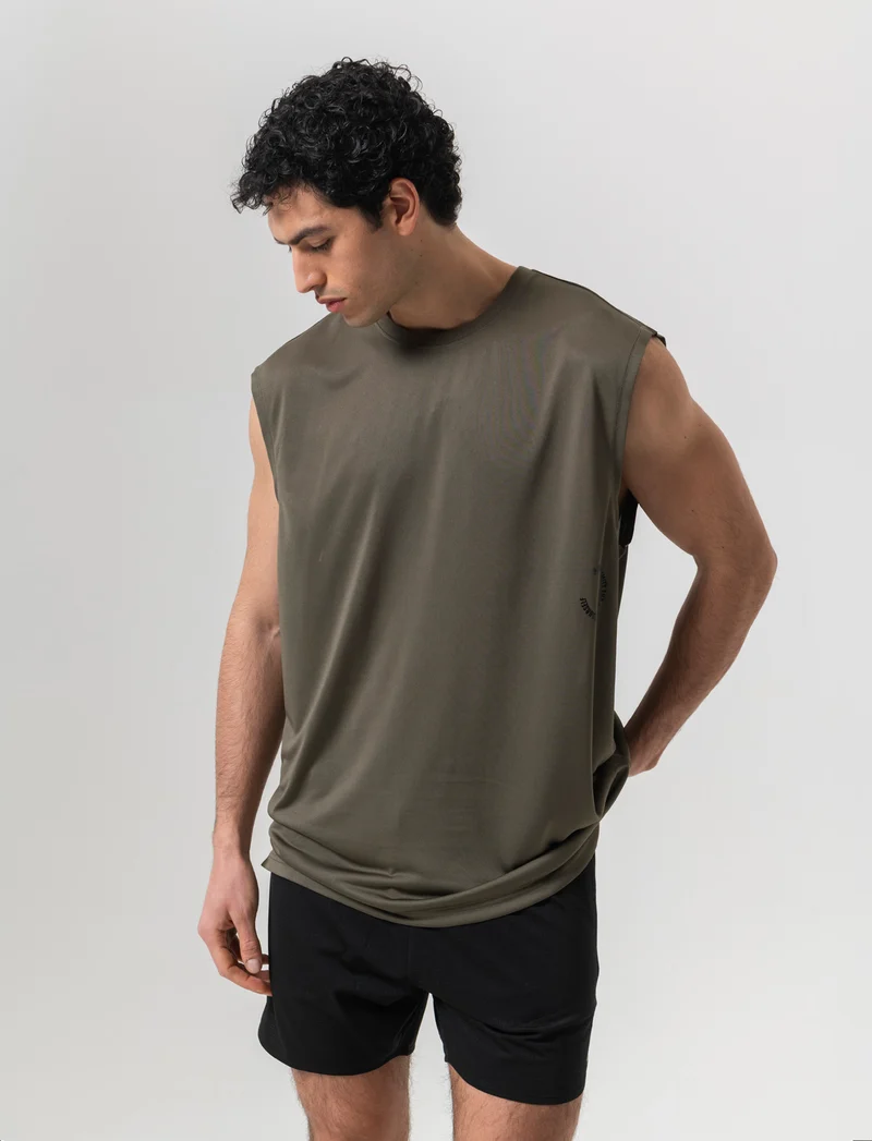 Canotta da allenamento da uomo - Verde militare