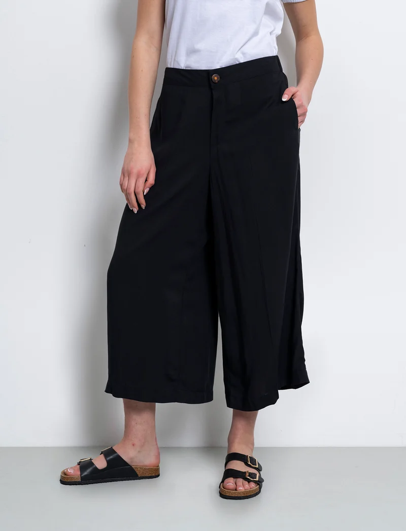 Pantalone coulotte da donna - Nero