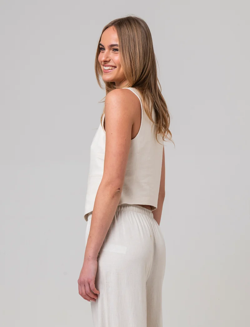 Gilet da donna - Beige corda