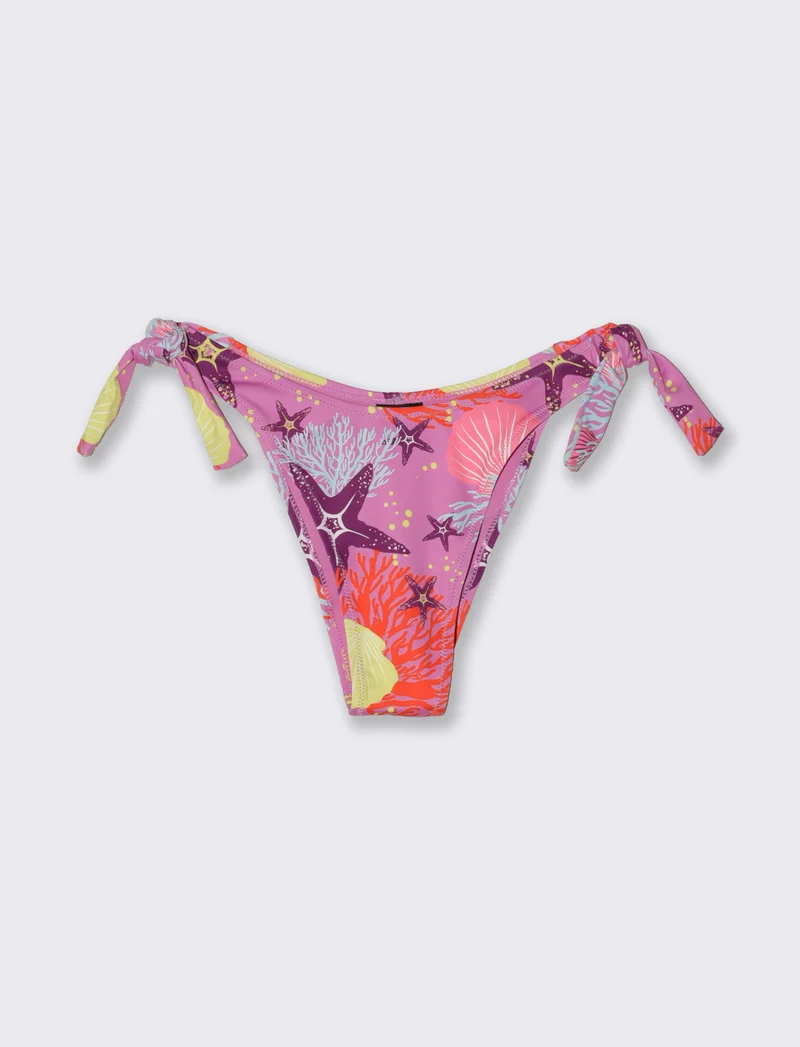 Slip mare donna con nodi stampato - Multicolore