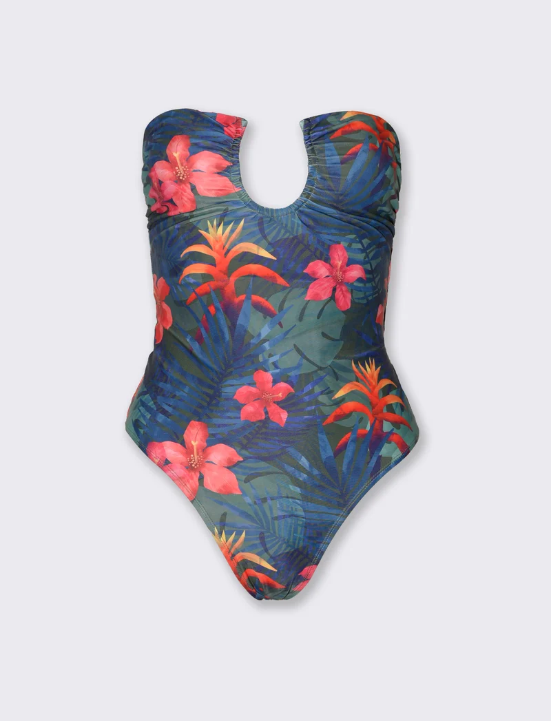 Costume mare donna intero con goccia - Multicolore