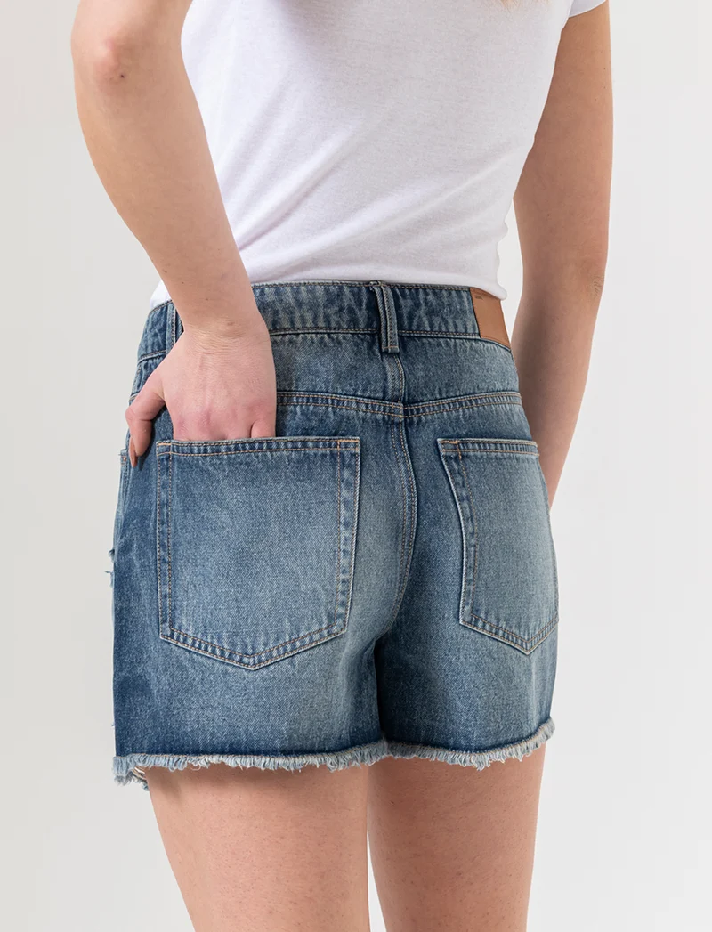 Short in denim da donna - DENIM SCURO