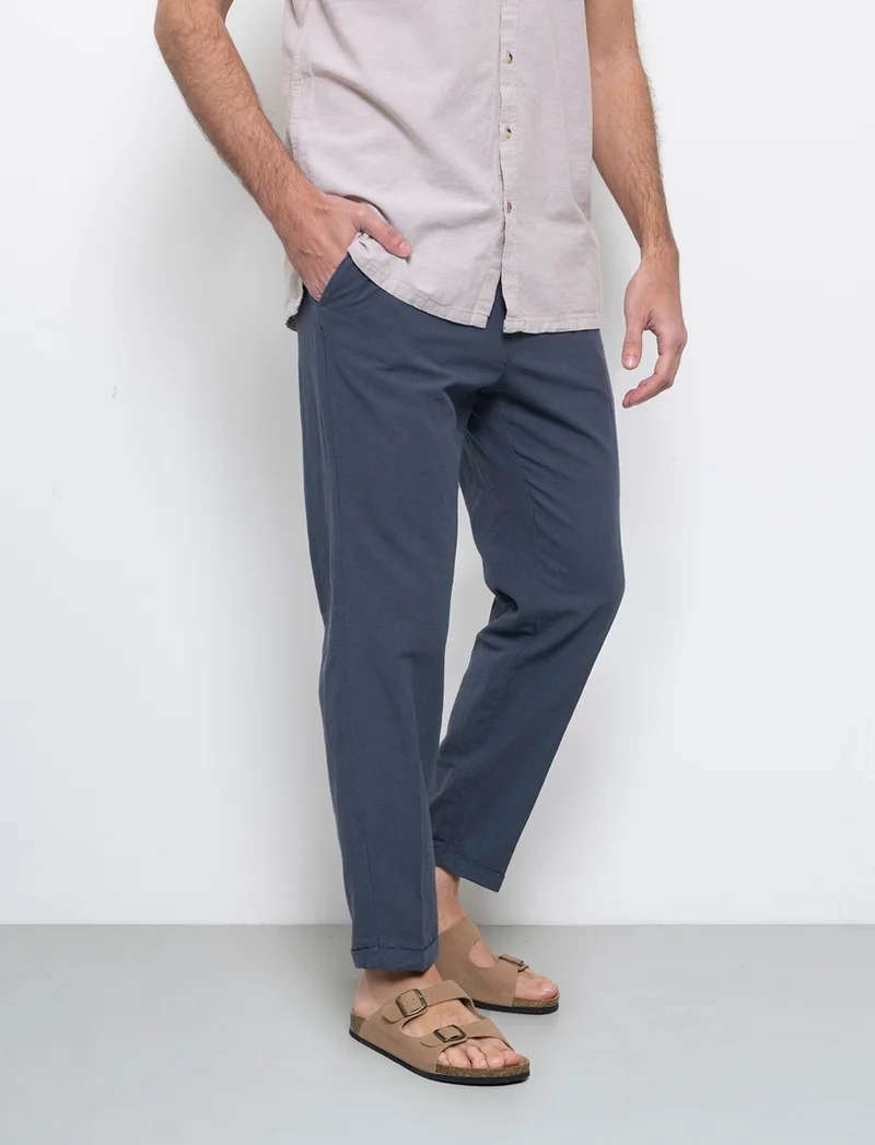 Pantaloni vita jogger misto lino da uomo - Avion