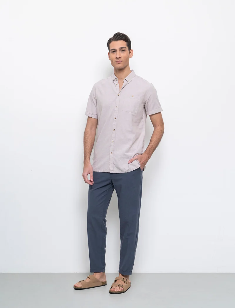Pantaloni vita jogger misto lino da uomo - Avion
