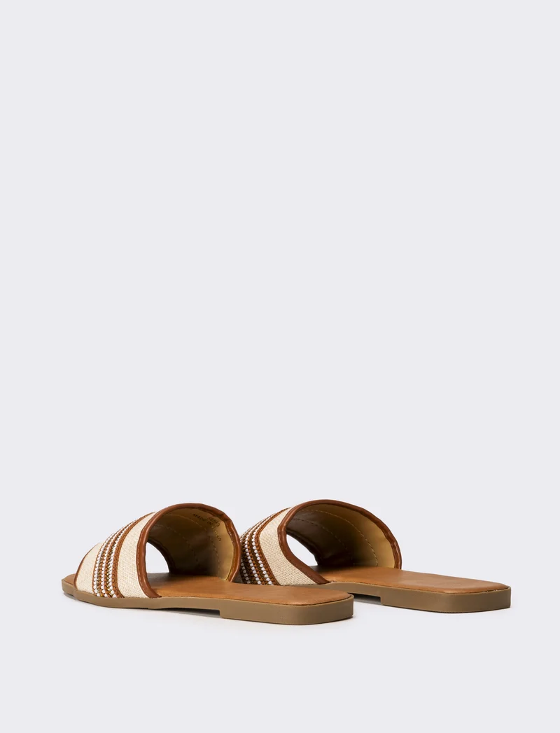 Mule da donna a fascia - Cuoio