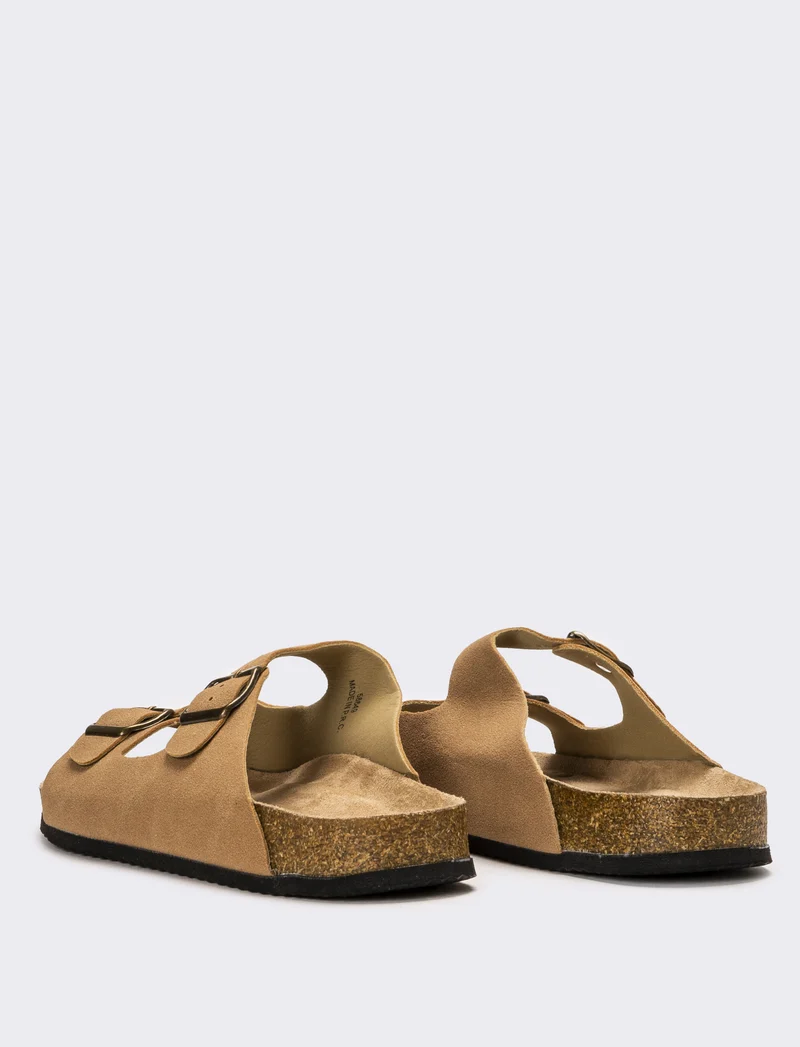 Sandalo scamosciato da uomo - Beige