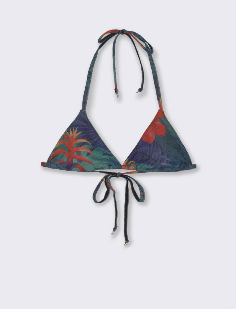 Reggiseno mare donna triangolo incrociato - Multicolore
